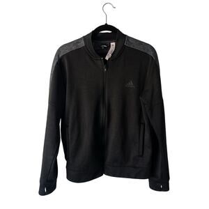 Adidas Black and Gray Track Jacket Large